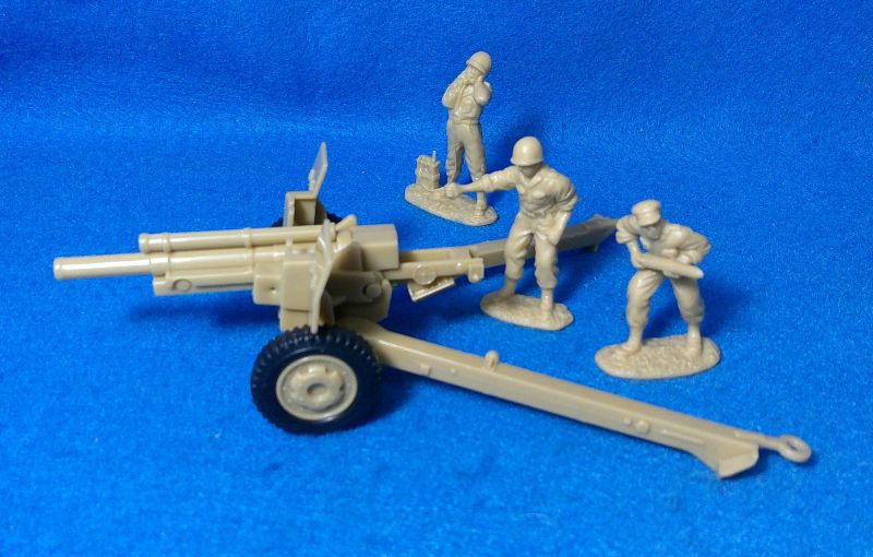CTS727C CTS, WWII U.S. Howitzer w/ 3 Man Crew - TAN (54MM)